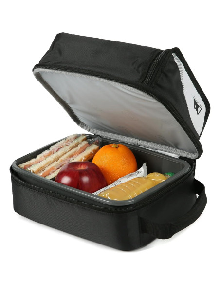 Caja de Almuerzo Expandible Arctic Zone 3.58kg Negro/Blanco