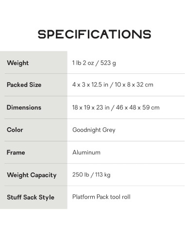 Silla de senderismo reclinable NEMO Moonlite Elite - Gris