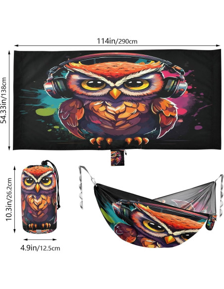 Hamaca Portátil DUOBU para Camping 289.56x137.67cm 150kg