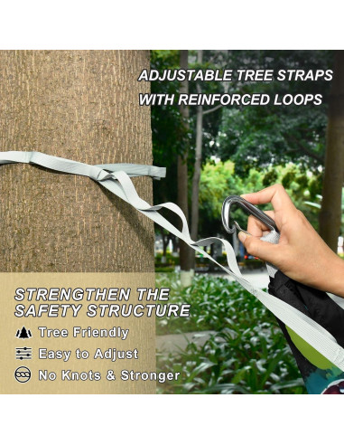 Hamaca Portátil DUOBU para Camping 289.56x137.67cm 150kg