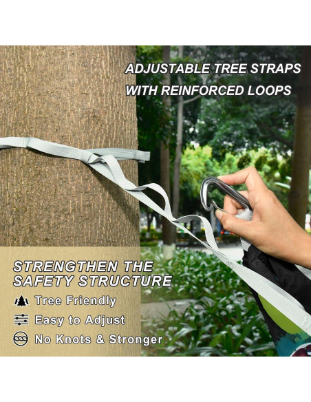 Hamaca Portátil DUOBU para Camping 289.56x137.67cm 150kg