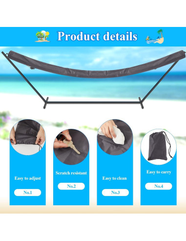 Funda Impermeable para Hamaca GliCraft 2 Pcs 356x24 cm Gris