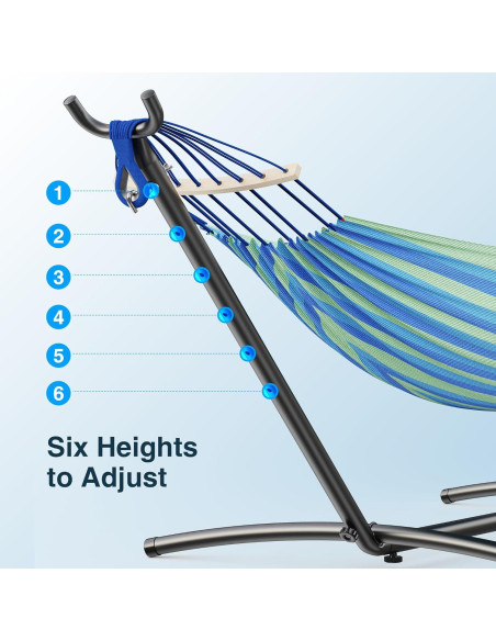 Hamaca Doble ANAGOO Portátil 227 kg Azul Ancho para 2 Personas Hamaca Doble ANAGOO Portátil 227 kg Azul Ancho para 2 Personas