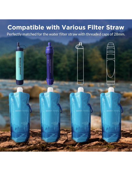 Filtro de Agua Desmontable Membrane Solutions S2 + Bolsa 680ml