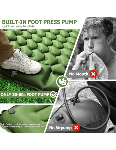 Colchoneta Inflable Ultraligera Toncoke TCISPGN018 con Almohada