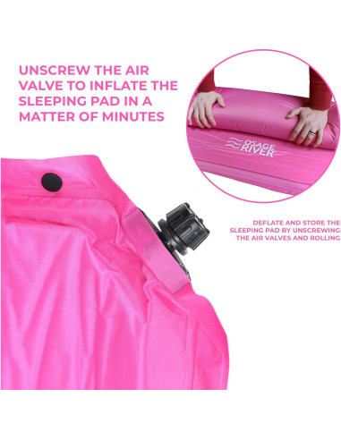 Colchón Autoinflable OSAGE RIVER con Almohada Integrada 190x71 cm