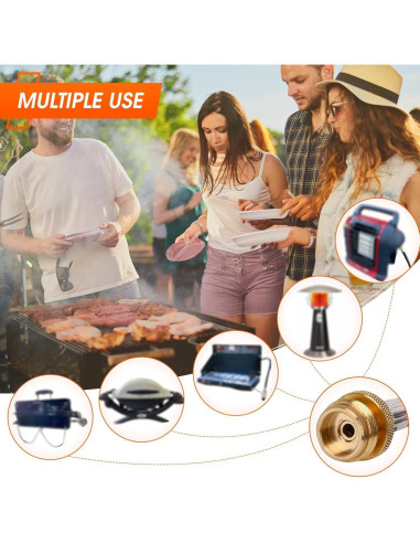 Manguera Adaptadora de Propano GASPOWOR 2.44m para Grill