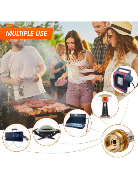 Manguera Adaptadora de Propano GASPOWOR 2.44m para Grill