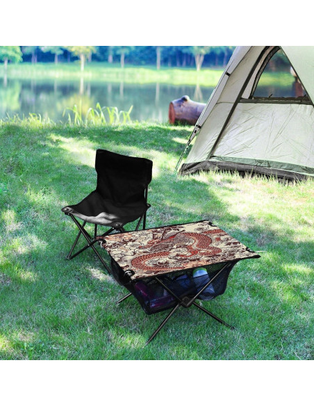 Mesa de Camping Plegable Msyxl 60x40cm, Ligera y Compacta