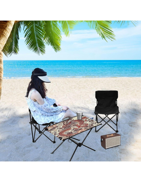 Mesa de Camping Plegable Msyxl 60x40cm, Ligera y Compacta