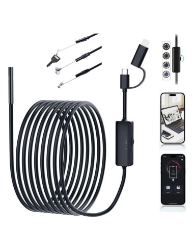 Cámara Endoscópica 2 en 1 Lukzaten 5M para iPhone y Android