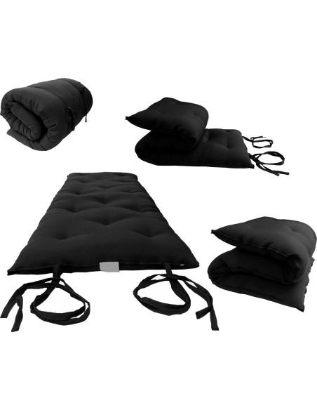 Futón Japonés D&D Algodón/Espuma 203x76x7.6 cm Negro Futón Japonés D&D Algodón/Espuma 203x76x7.6 cm Negro
