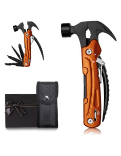 Martillo Multiherramienta 12 en 1 MeeGaier con Caja Regalo Naranja