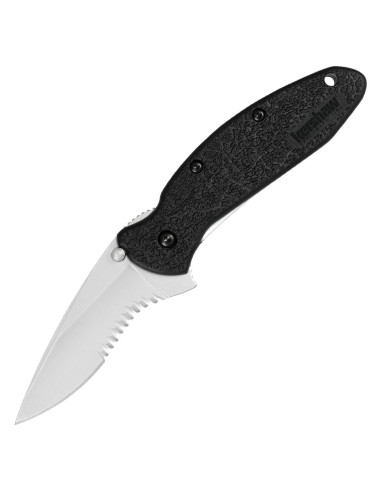 Cuchillo de bolsillo Kershaw 1620ST Scallion negro serrado
