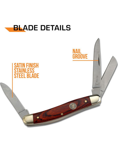 Cuchillo Plegable Elk Ridge ER-323W 7 cm Acero Inoxidable