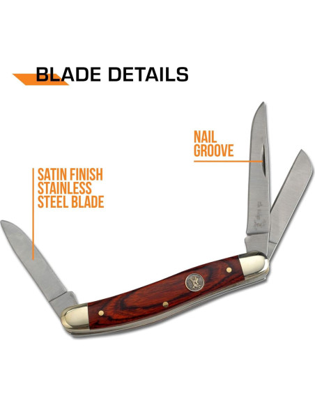 Cuchillo Plegable Elk Ridge ER-323W 7 cm Acero Inoxidable