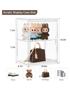 Caja de Exhibición Acrílica Grande Lifelongpal con Divisor Removible 2