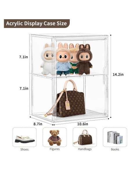 Caja de Exhibición Acrílica Grande Lifelongpal con Divisor Removible