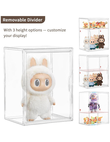 Caja de Exhibición Acrílica Grande Lifelongpal con Divisor Removible