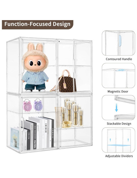 Caja de Exhibición Acrílica Grande Lifelongpal con Divisor Removible