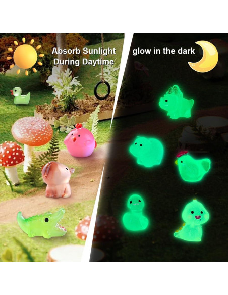 60 Figuras Miniatura Luminosa de Resina DIYDEC para Decoración