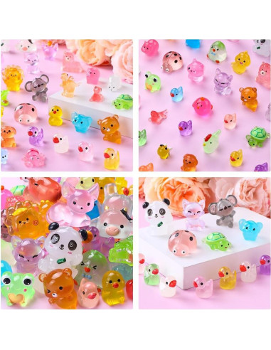 60 Figuras Miniatura Luminosa de Resina DIYDEC para Decoración