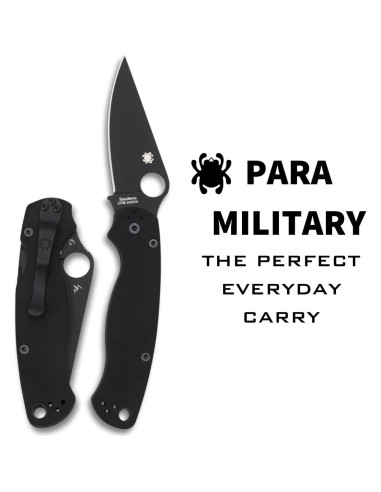 Cuchillo Plegable Spyderco Para Military 2 20.93 cm G-10 Negro