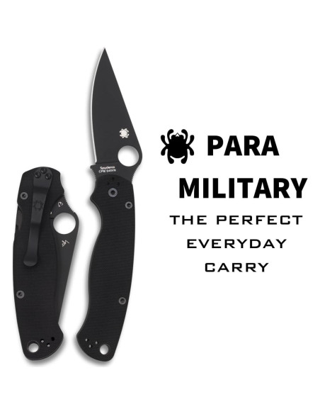 Cuchillo Plegable Spyderco Para Military 2 20.93 cm G-10 Negro