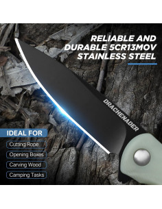 Cuchillo Plegable DRACHENADER 12.7 cm EDC Acero Inoxidable 2
