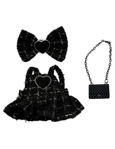 Ropa de lujo para muñecas 17cm Labb - Vestido y bolso negro