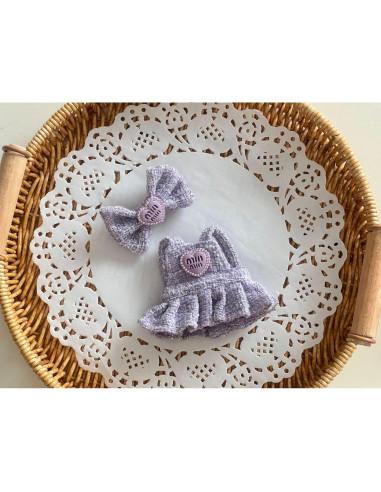 Ropa de lujo para muñecas 17cm Labb - Vestido y bolso negro