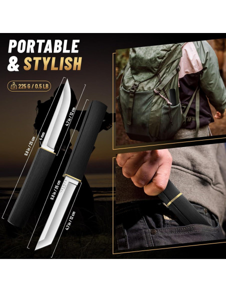 Conjunto de cuchillos Moontay Mini Katana Tanto - Acero inoxidable