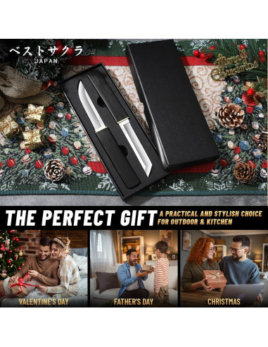 Conjunto de cuchillos Moontay Mini Katana Tanto - Acero inoxidable