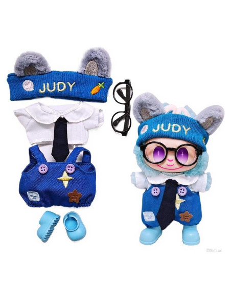 Conjunto de Ropa Fit Labubu 5 Piezas - Estampados y Corbata