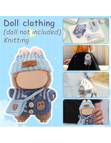 Conjunto de Ropa para Muñecas Lyreh 3 Piezas Azul 17cm