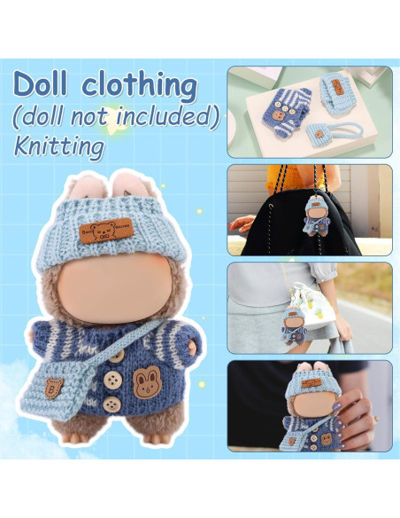 Conjunto de Ropa para Muñecas Lyreh 3 Piezas Azul 17cm