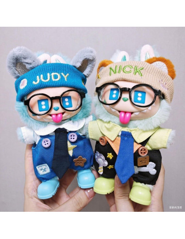 Conjunto de Ropa Fit Labubu 5 Piezas - Estampados y Corbata