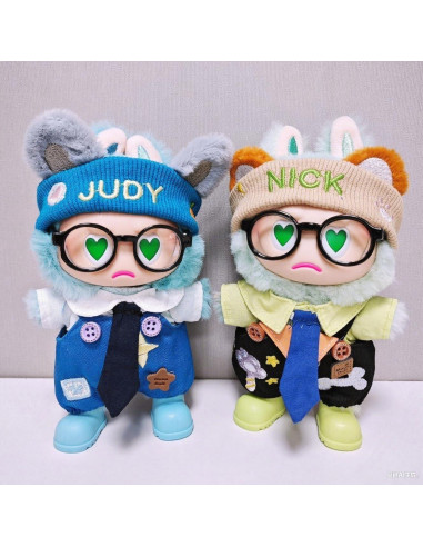 Conjunto de Ropa Fit Labubu 5 Piezas - Estampados y Corbata