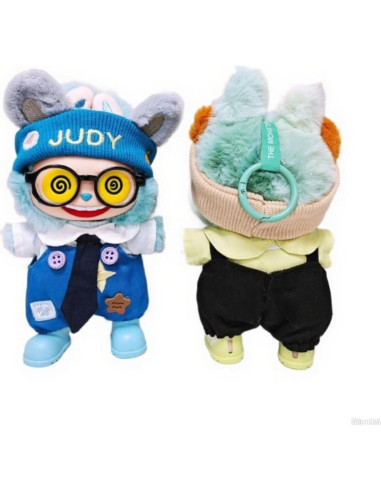 Conjunto de Ropa Fit Labubu 5 Piezas - Estampados y Corbata