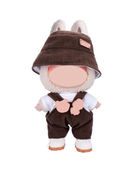Ropa de Muñeca Labubu Hecha a Mano 3 Piezas Marrón 17cm Ropa de Muñeca Labubu Hecha a Mano 3 Piezas Marrón 17cm