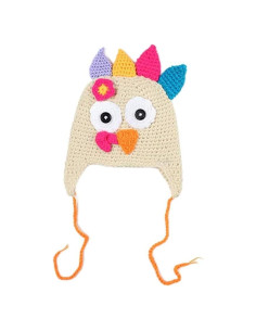 Sombrero de Pavo para Bebé CShopping - Gorro de Punto Beige 6-24 meses