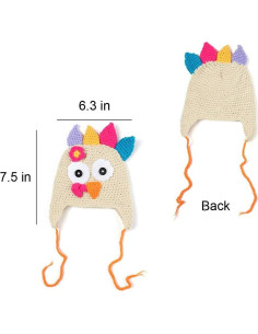 Sombrero de Pavo para Bebé CShopping - Gorro de Punto Beige 6-24 meses 2