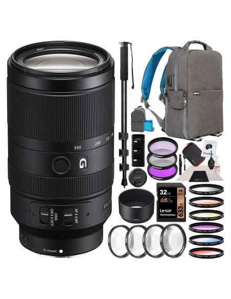 Lente Sony E 70-350mm F4.5-6.3 G OSS Telefoto + Filtros y Accesorios Lente Sony E 70-350mm F4.5-6.3 G OSS Telefoto + Filtros y Accesorios