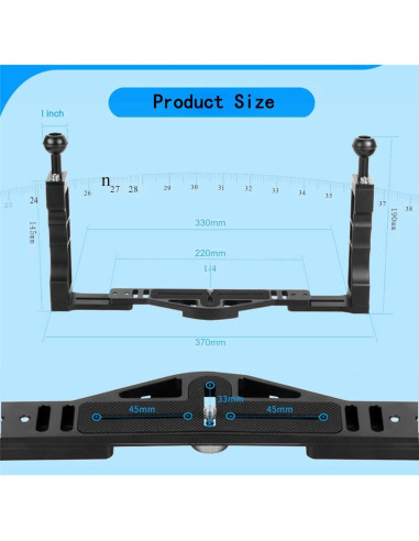 Soporte de Bandeja de Manija de Aluminio DIVJINGHAO para Buceo