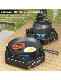 Estufa de Camping COFIYARD 2 Quemadores Plegable 1.90 kg 2