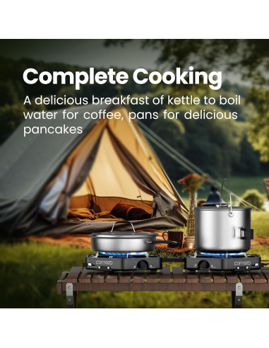 Estufa de Camping COFIYARD 2 Quemadores Plegable 1.90 kg