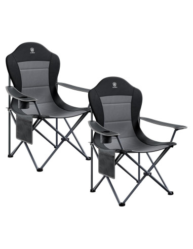 Sillas de Camping Plegables EVER ADVANCED - 2 Paquetes, Soporta 181 kg