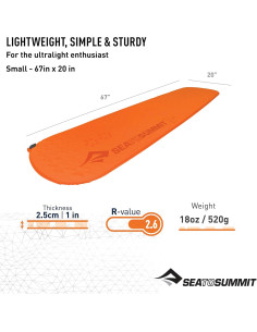 Colchoneta de Espuma Autoinflable Sea to Summit Pequeña 170.2x50.8cm 2