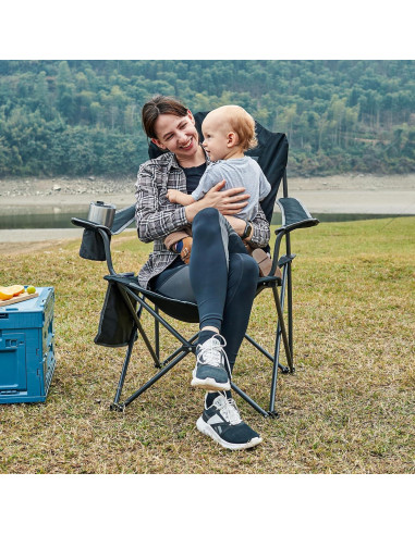 Sillas de Camping Plegables EVER ADVANCED - 2 Paquetes, Soporta 181 kg