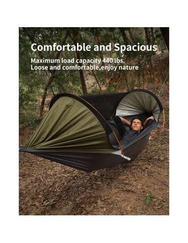 Hamaca de Camping Travel Bird 4 en 1 con Sombrilla y Red Antimosquitos